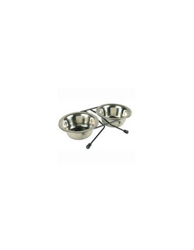 Suport Mol cu Doua Castroane Inox, 2 x 0,35 L