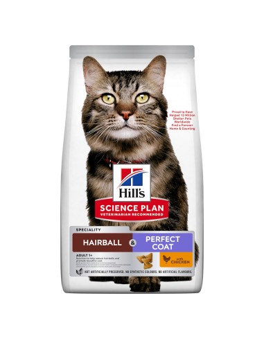 Hill’s SP Feline Adult Hairball & Perfect Coat...
