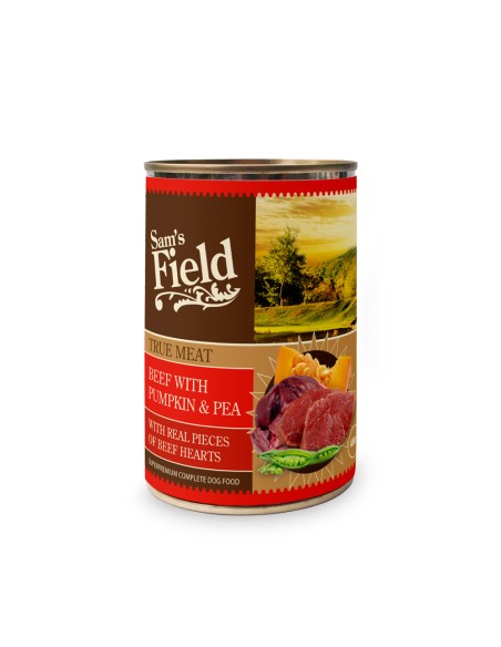 Sam's field true meat beef with pumpkin & pea 400gr