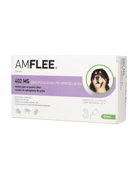 Amflee Spot On Caini, Peste 40 kg, 1 pipeta