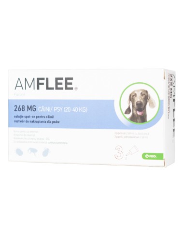 Amflee Spot On Caini, 20-40 kg, 1 pipeta