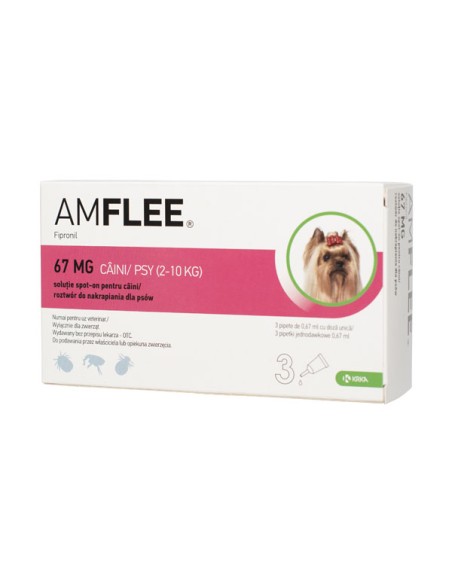Amflee Spot On Caini, 2-10 kg, 1 pipeta