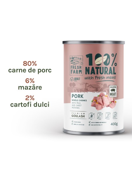 Fresh Farm Goulash with pork, peas and sweet potato 6 x 400 gr