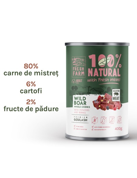 Fresh Farm Goulash with wild boar, potatoes and berries 6 x 400 gr