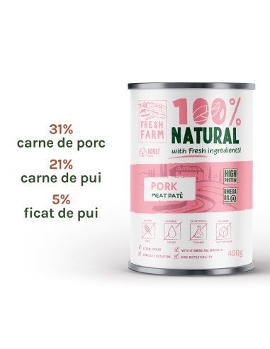 Fresh Farm Smooth pate with pork 6 x 400 gr