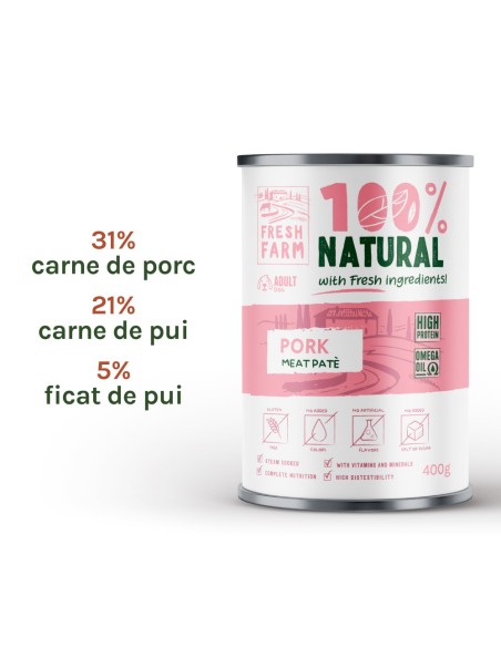 Fresh Farm Smooth pate with pork 6 x 400 gr