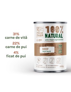 Fresh Farm Smooth pate with beef 6 x 400 gr