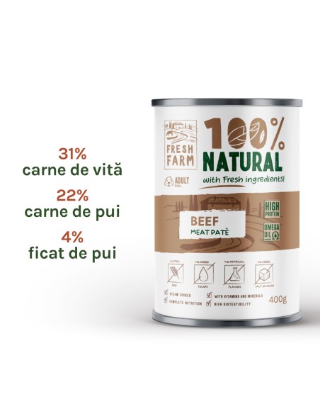 Fresh Farm Smooth pate with beef 6 x 400 gr