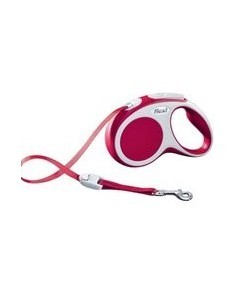 Lesa Flexi Coarda Vario M, 5 m/20 kg, Rosu