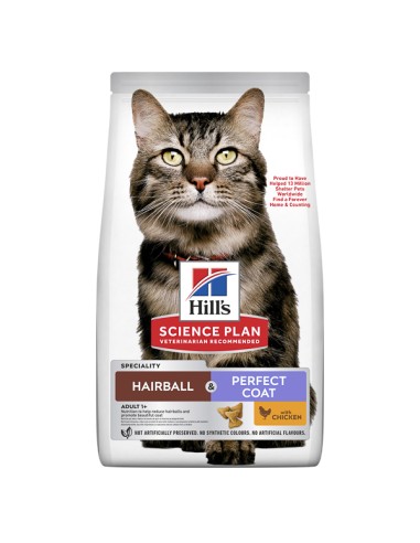 Hill's SP Feline Adult Hairball & Perfect Coat...