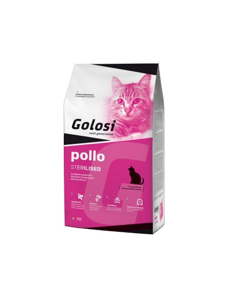 Hrana Premium Golosi Cat Probio Sterilizat cu Pui, 20 kg