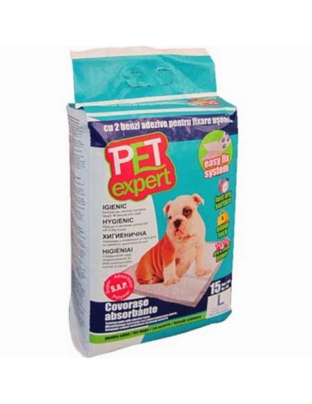Pet Expert Covor Absorbant L Benzi Adezive 60x90cm 15 Buc