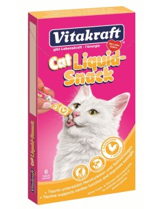Vitakraft snacks pisica liquid pui/taurina 6x15 g