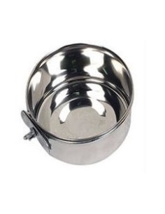 Hranitor Inox cu Suport de Colivie M, 12 cm