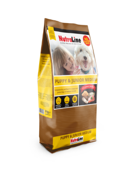 Nutraline Dog Puppy&Junior Medium 12.5 Kg