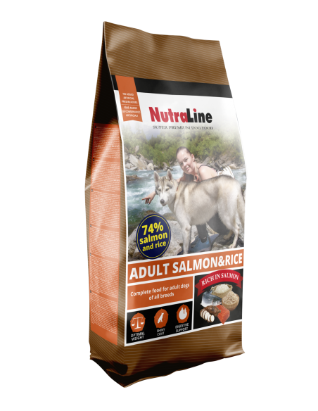 Nutraline Dog Adult Somon/Orez 12.5 kg