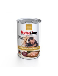 Nutraline Dog Conserva Adult Monoprotein Pui Ulei de Floarea-Soarelui 800 g