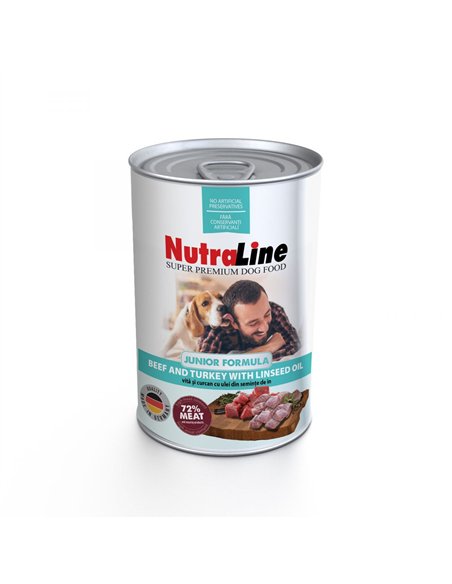 Nutraline Dog Conserva Junior Vita/Curcan Ulei de In 400 g