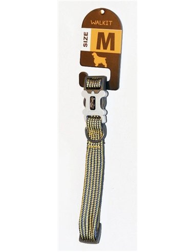 Walkit Zgarda Caine Tubular Multicolor L 2.5 X 40-66 Cm Galben/Albastru