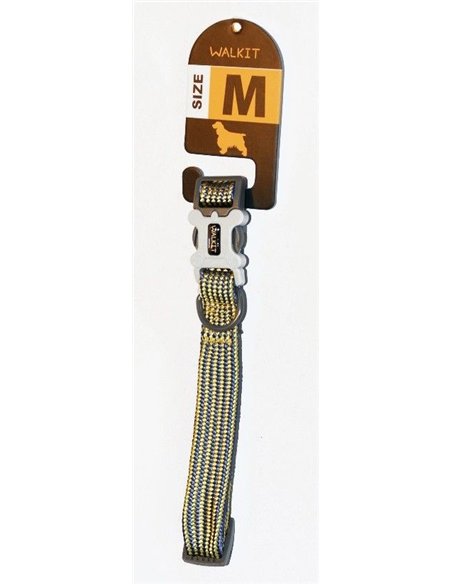 Walkit Zgarda Caine Tubular Multicolor L 2.5 X 40-66 Cm Galben/Albastru