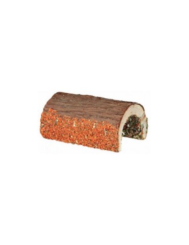 Tunel Rozatoare Lemn Natur cu Legume, 16x8x20 cm