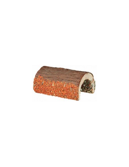 Tunel Rozatoare Lemn Natur cu Legume, 16x8x20 cm