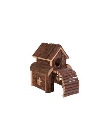 Casuta Lemn Natural 2 etaje, 35x11x25 cm