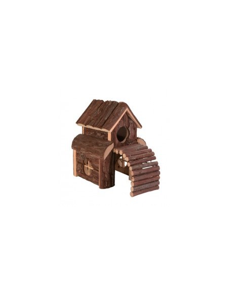 Casuta Lemn Natural 2 etaje, 35x11x25 cm