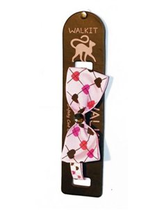 Walkit zgarda pisica Bow Tie 1.0 x 32 cm roz