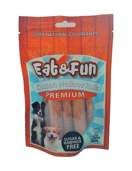 EAT&FUN RECOMPENSE CAINI CHICKEN HOLLOW ROLLS 110 G