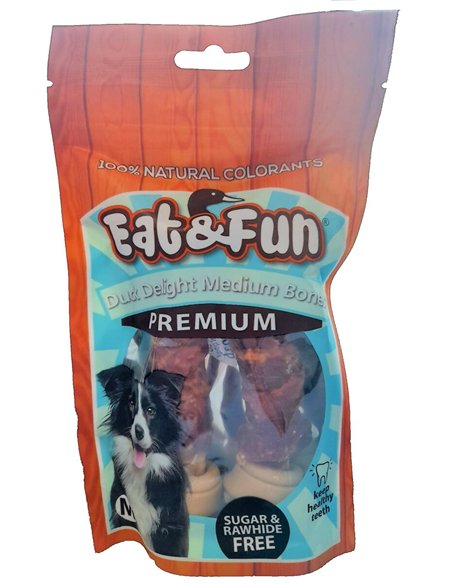 EAT&FUN RECOMPENSE CAINI DUCK DELIGHTS MEDIUM BONES 160 G