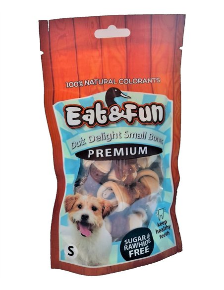 EAT&FUN RECOMPENSE CAINI DUCK DELIGHTS SMALL BONES 105 G