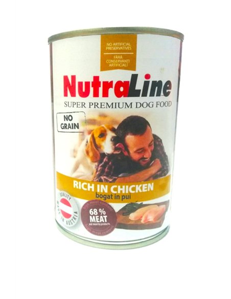 Nutraline Dog Conserva Adult No Grain Bogat In Pui 400 G A
