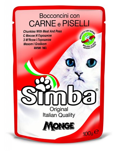 Simba Cat Plic Carne/Mazare 100 G