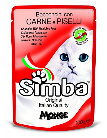 Simba Cat Plic Carne/Mazare 100 G