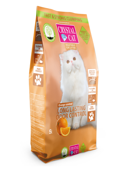 Crystal Cat Asternut Vegetal Portocală 5 L