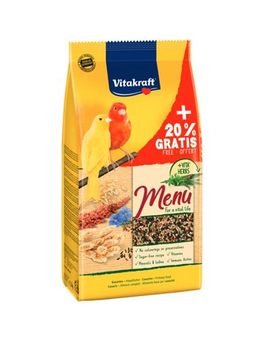 VITAKRAFT MENIU CANARI 1 KG + 20 % GRATIS