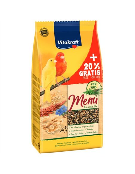 VITAKRAFT MENIU CANARI 1 KG + 20 % GRATIS