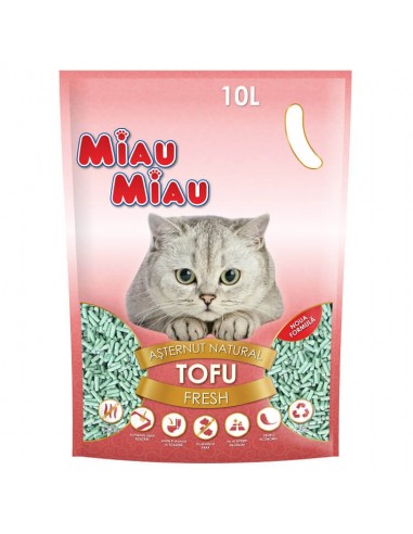 Asternut pentru Pisici Miau Miau Tofu Fresh, 4...