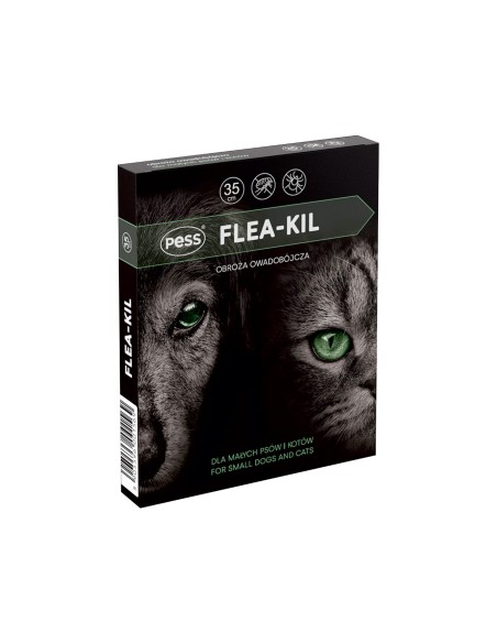 PESS ZGARDA ANTIPARAZITARA CU GERANIOL CAINI TALIE MICA SI PISICI FLEA-KIL 35CM