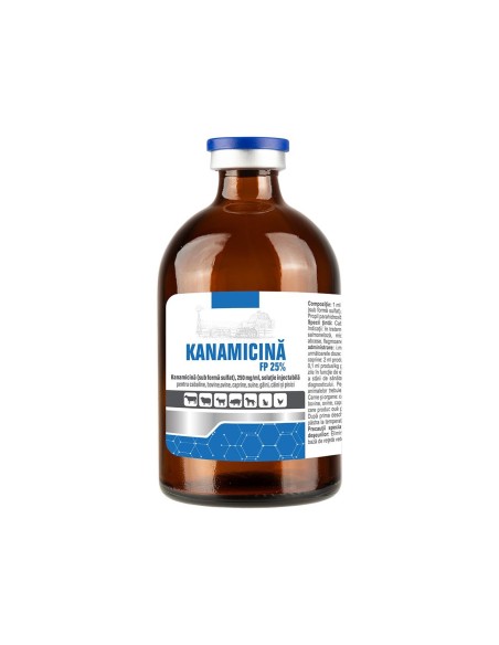 SOLUTIE INJECTABILA MULTISPECIE KANAMICINA FP 25% 100ML