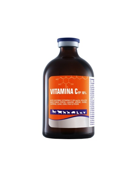 SOLUTIE INJECTABILA MULTISPECIE VITAMINA C 10% FP 100ML