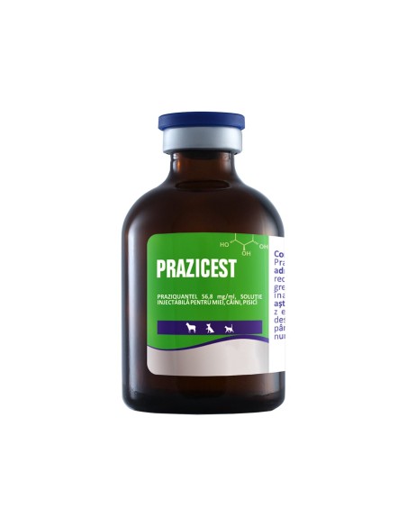 SOLUTIE INJECTABILA PENTRU MIEI, CAINI SI PISICI PRAZICEST 50ML