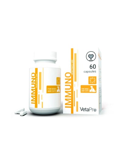 VETAPRO IMMUNO 60CAPS/CUT SUPORT IMUNITAR CAINI...