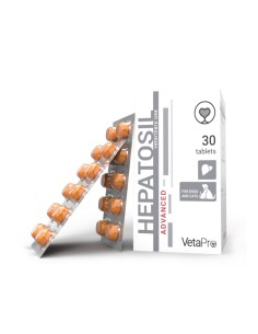 VETAPRO HEPATOSIL ADVANCED 30TAB/CUT SUPORT HEPATIC CAINI...