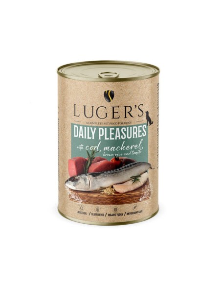 LUGER'S HRANA UMEDA CONSERVA CAINI CU COD & MACROU 400G