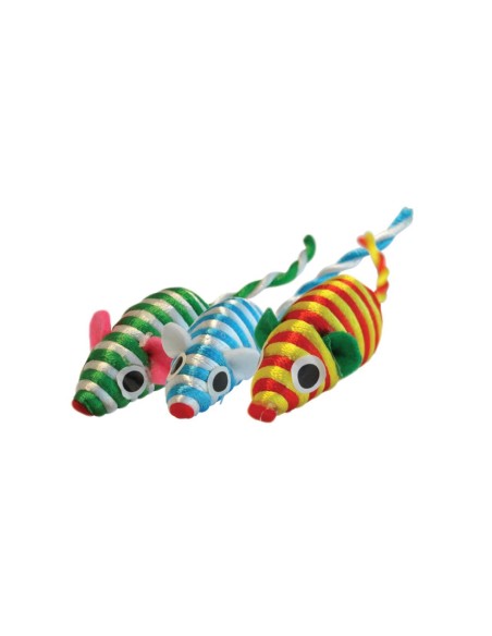 JUCARIE PENTRU PISICI SET 80 SOARECI RAFIE 4.5CM