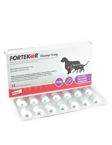 FORTEKOR FLAVOUR DOG 5 MG *14 TB(5-20KG)