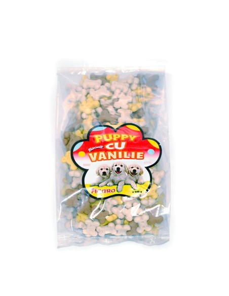 RECOMPENSE PENTRU CAINI BISCUITI PENTRU CATELUSI PUPPY CU VANILIE 400G (25/bax)/1716573.4