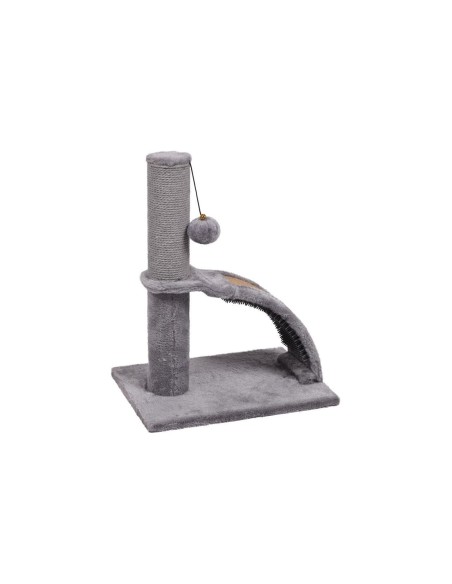 JUCARIE PENTRU PISICI FLAMINGO CU SISAL SI SUPORT+PERIE CAUCIUC TESSA GREY 35x25x43.5CM